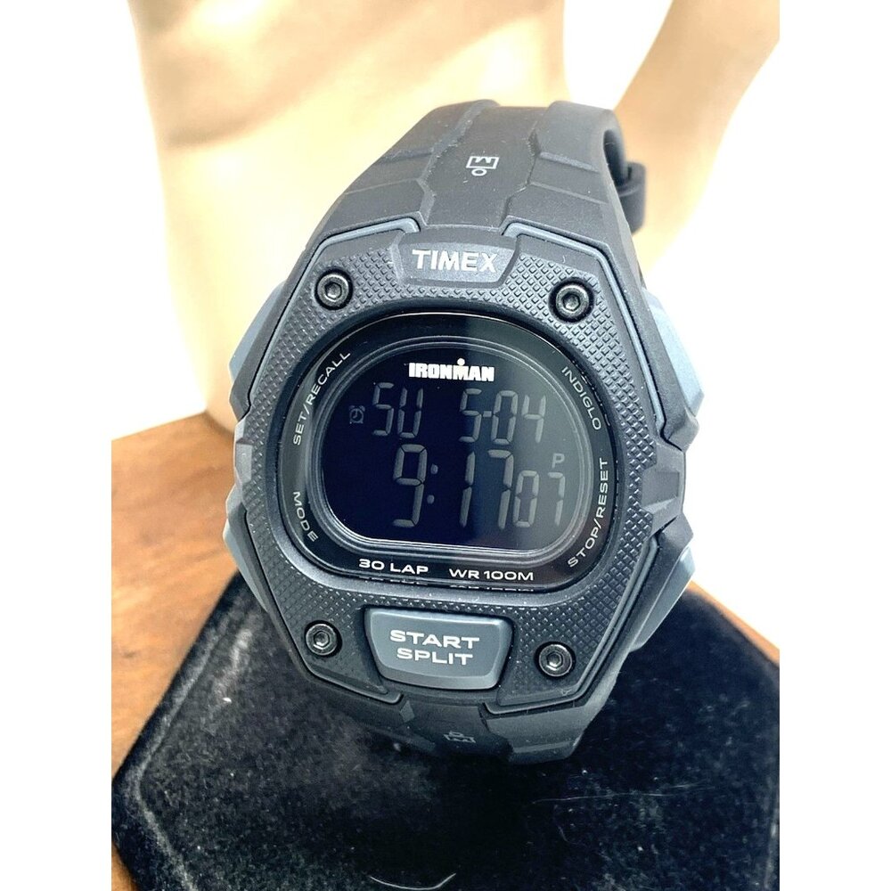 Timex Men's Watch TW5M48600 Ironman Quartz Digital Indiglo Black Rubber Band